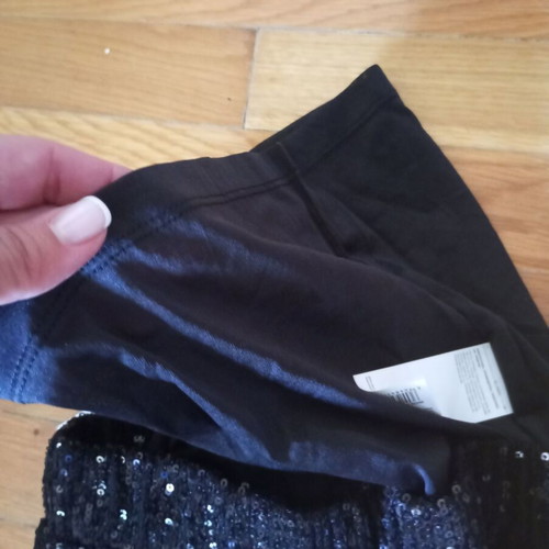 Sinsay sequined pants, black, size S