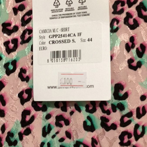 Silvian Heach Leopard Dress Size 44 New, Pink and Black