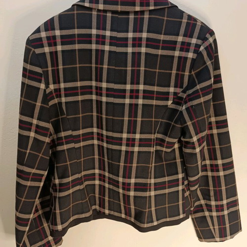 Anonima Basic short check blazer like new, size Medium