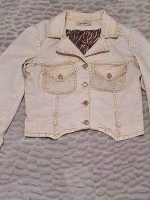 On Line gold cardigan used, size S/M