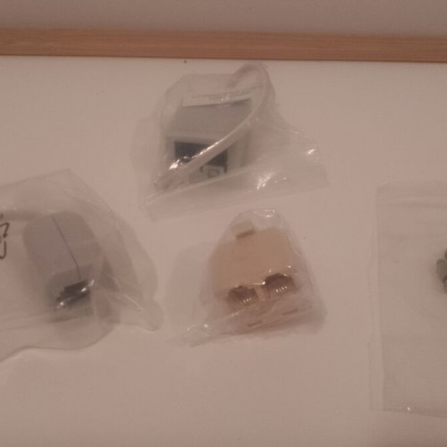 Cables, adapters and screws like new, HDMI, RCA, phone router