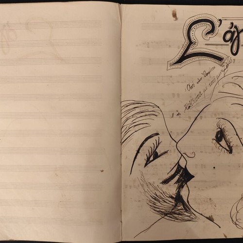 Old Sheet Music Notebook handwritten, used, 1950s-60s