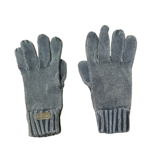 Knitted gloves like new, gray