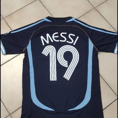 Argentina National Team Away Jersey 19 Messi 2006 World Cup