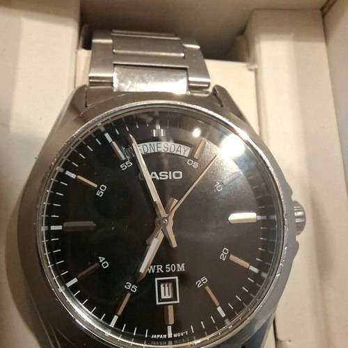 Casio Quartz Watch WR50 used, men's silver