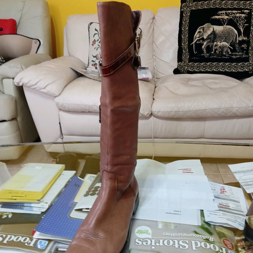 Women's leather boots from Italy like new, brown, size 36