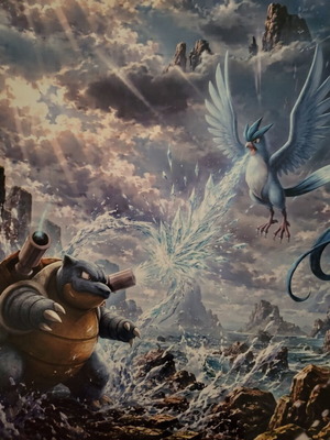 Pokemon battle A4 photo print