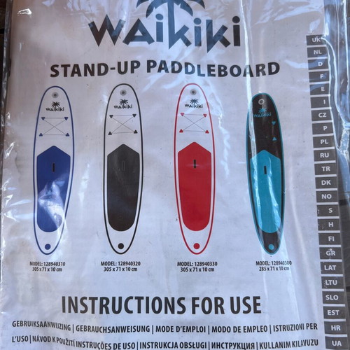 SUP Board Black Waikiki 305 cm complete set