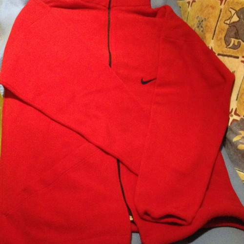 Nike fleece jacket unisex XL red new