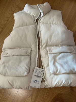ZARA Sleeveless Kids Vest New 4-5 Years Beige White