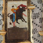Ισπανικό τασάκι vintage σαν καινούργιο με θέμα ταυρομαχία 1947