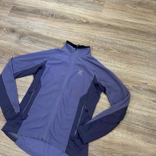 Women's fleece jacket Haglöfs Polartec full zipped used, size M, blue