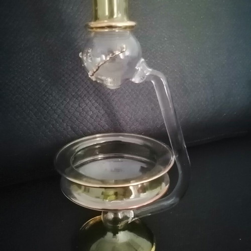 Handmade Egyptian essential oil diffuser Pyrex glass with gold details new