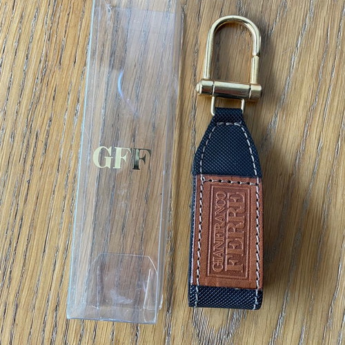 Giafranko Ferre keychain new, vintage, black and brown