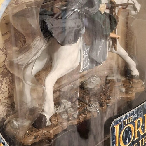 Lord of the Rings Arwen & Frodo on Horseback figure new 2003