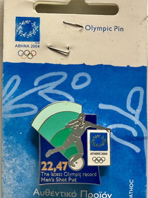 Olympic Pin Athens 2004 Men's Shot Put Limited Edition New