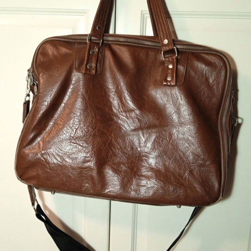 Fred Perry brown crossbody bag used, synthetic leather