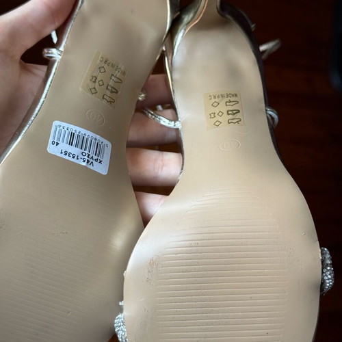 Envie women's gold strass sandal new, size 39.5