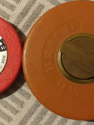 Roe Comet and Lamb L & G collectible steel measuring tapes, functional