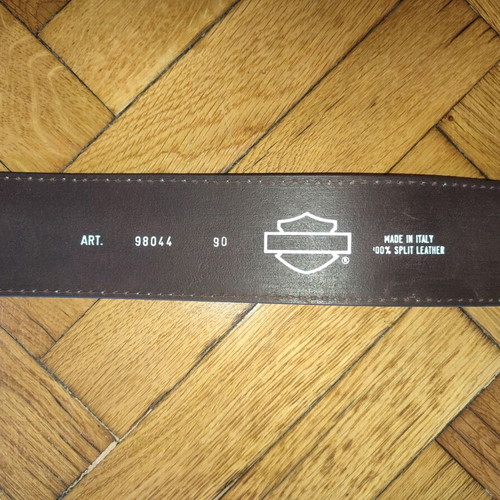Harley Davidson leather belt new, black, size 90 cm