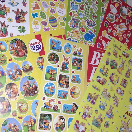 Easter stickers new, pack of 7 sheets