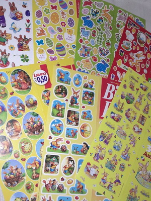 Easter stickers new, pack of 7 sheets