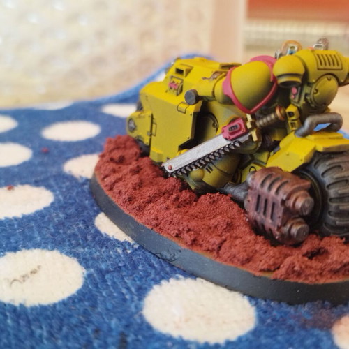 Space Marine Imperial Fists Outriders squad, 3 figures