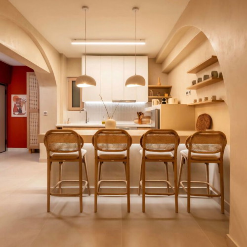 Apartment semi-basement 60 sqm with jacuzzi in Piraeus, furnished