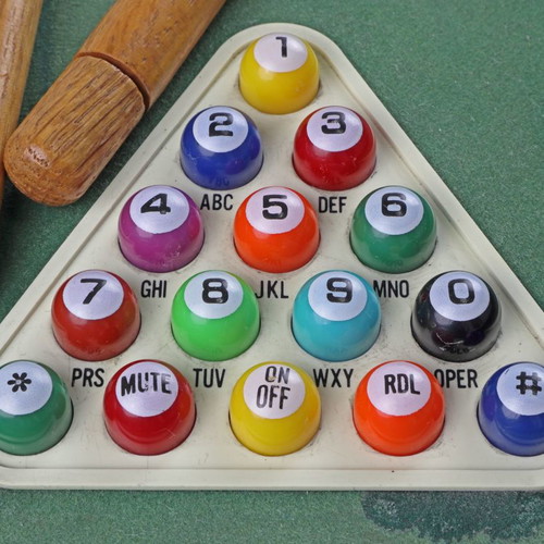 Collectible wired billiard-shaped telephone new