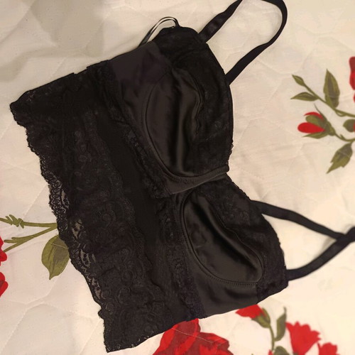 Black corset with lace new, size M