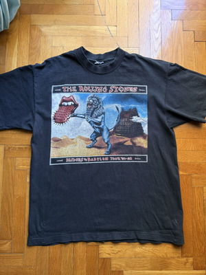 The Rolling Stones 1997 Bridges to Babylon Tour T-shirt used, Nike, black, L-XL