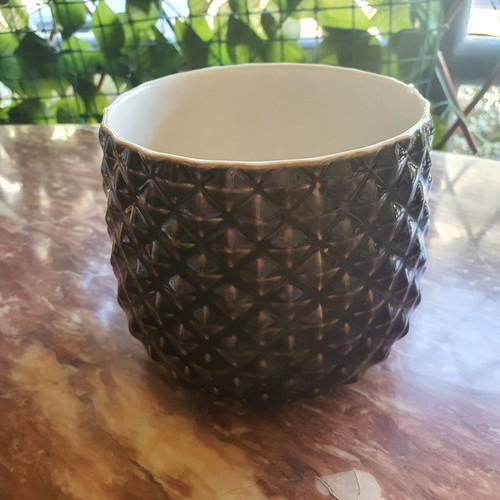 Ceramic flowerpot, new, height 13 cm, diameter 13 cm