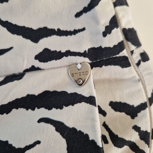Enzzo Zebra Print Pants, new, black and white