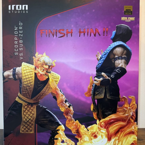 Iron Studios Mortal Kombat Scorpion Fatality Deluxe Art Statue Scale 1/10 new
