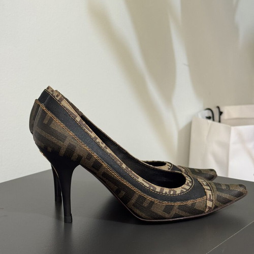 Fendi Vintage Zucca Monogram High Heel Pumps size 36 used