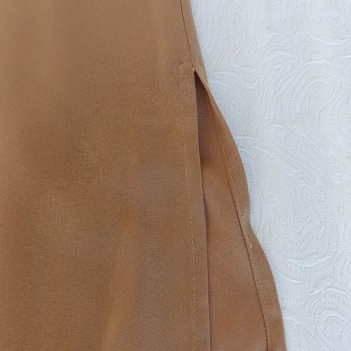Women's long sleeveless top light brown like new