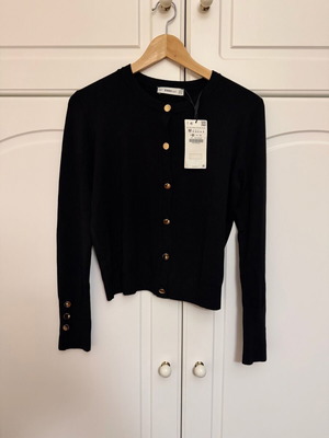 Zara black cardigan size M new