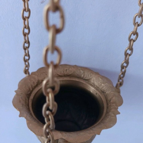 Incense Burner Antike 55 cm used, copper