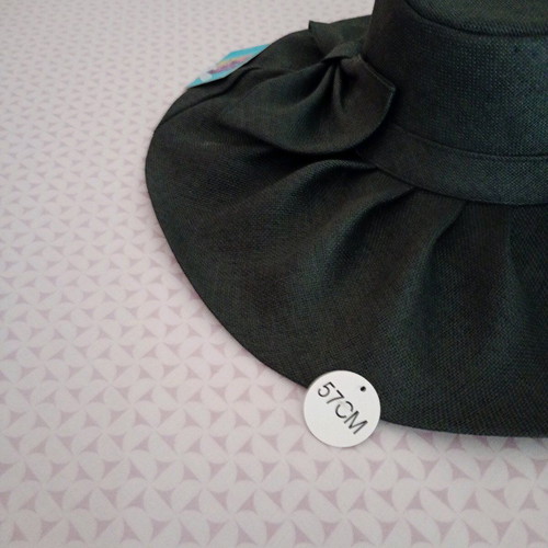 Women's hat new, black, size 57 for sea and outdoors