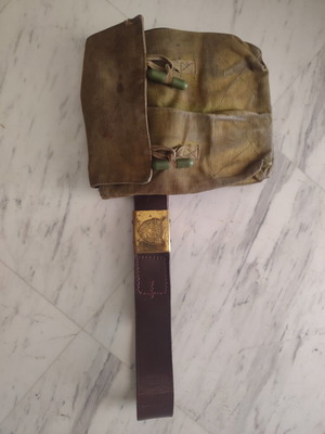 Romanian Army Belt and Ammo Pouch 1970s-80s used