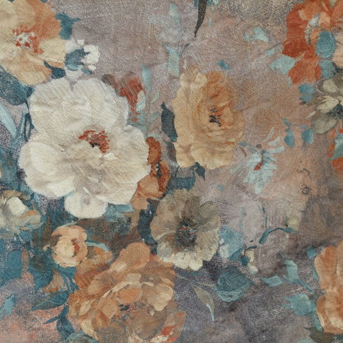 Vintage decorative floral fabric with fringes