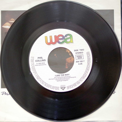 Phil Collins One More Night & I Like The Way 7'' vinyl used, pop