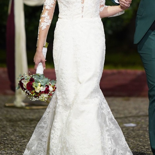 Wedding dress handmade, like new, size XS-S, white