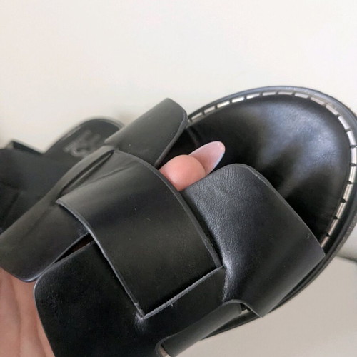 Luigi black wide slippers size 37 new