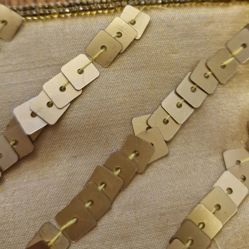 Gold wallet with sequins like new