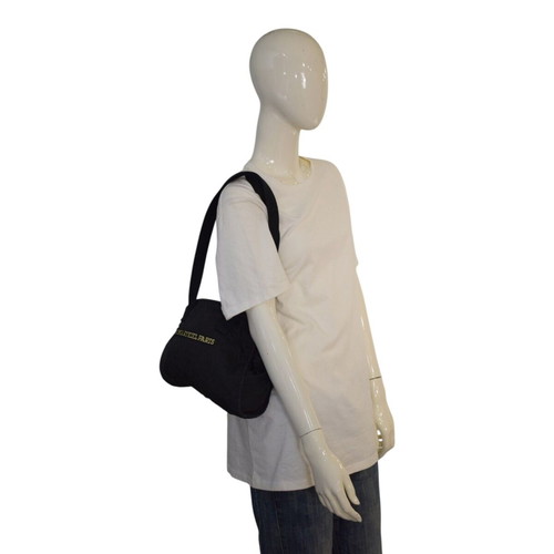 Sonia Rykiel Black Quilted Nylon Shoulder Duffle Bag used