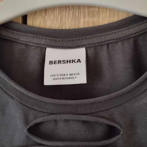 Bershka crop top anthracite dark grey S like new