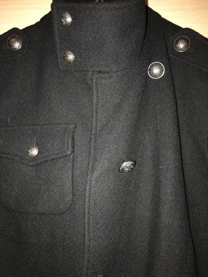 Wool jacket black like new with buttons