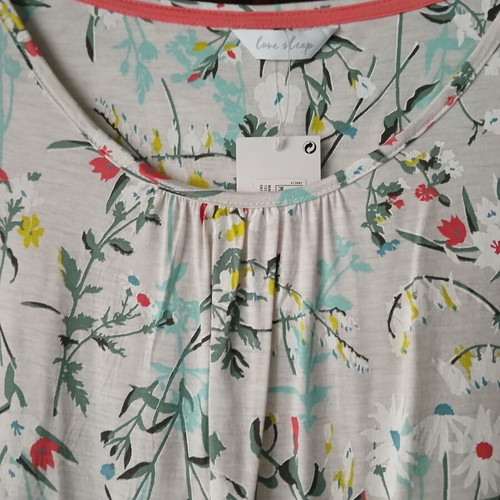Marks & Spencer pajama top new, colorful, size 14, short sleeve