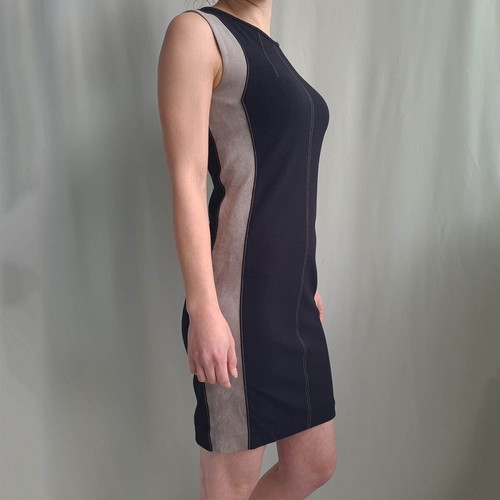 Marc Cain women's bodycon dress like new, size XS/S, beige and black